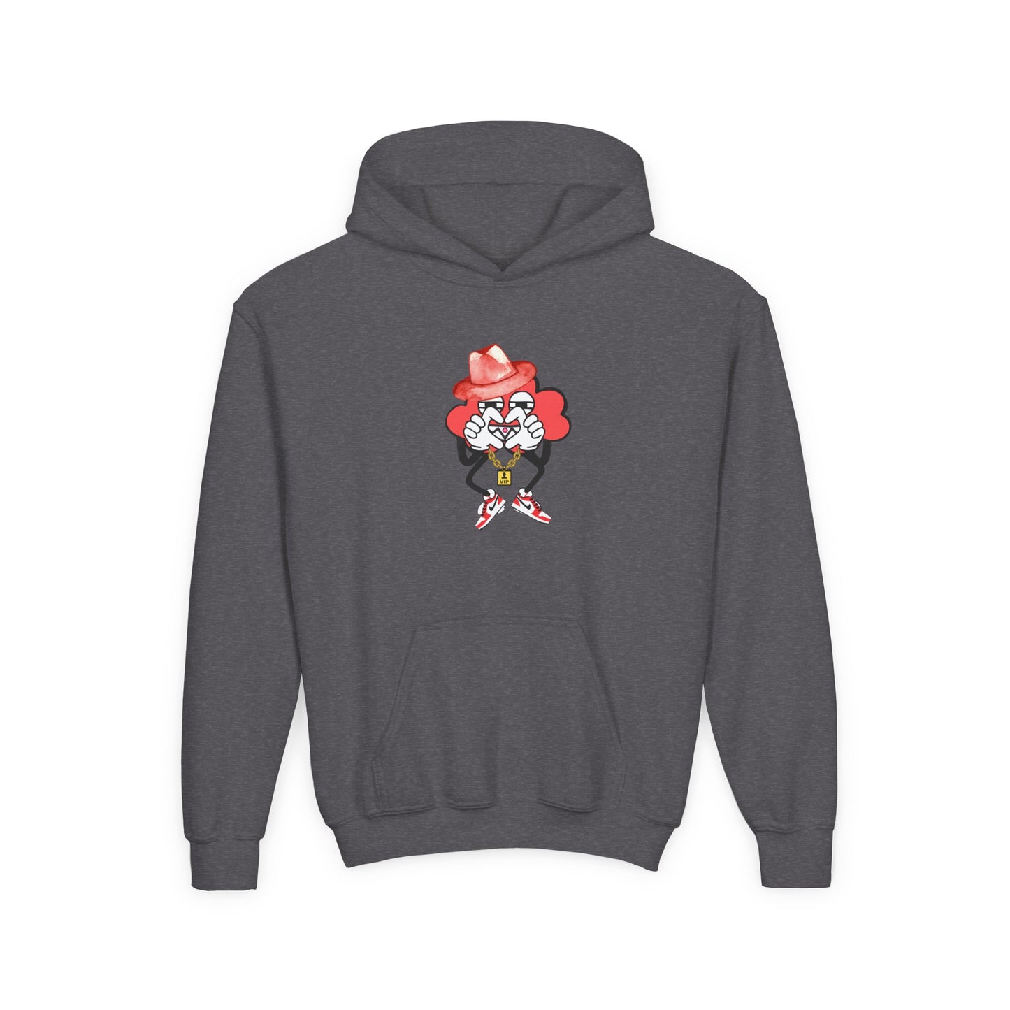 HEART HANDS SQUIDGE HOODIE - Cotton Blend