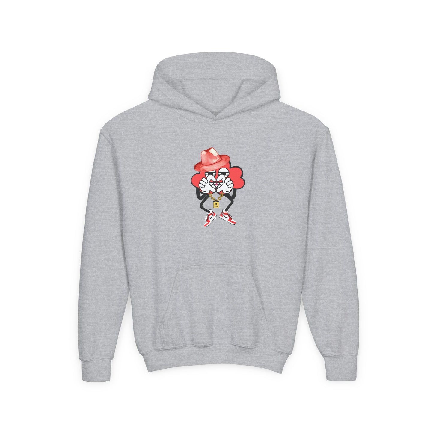 HEART HANDS SQUIDGE HOODIE - Cotton Blend