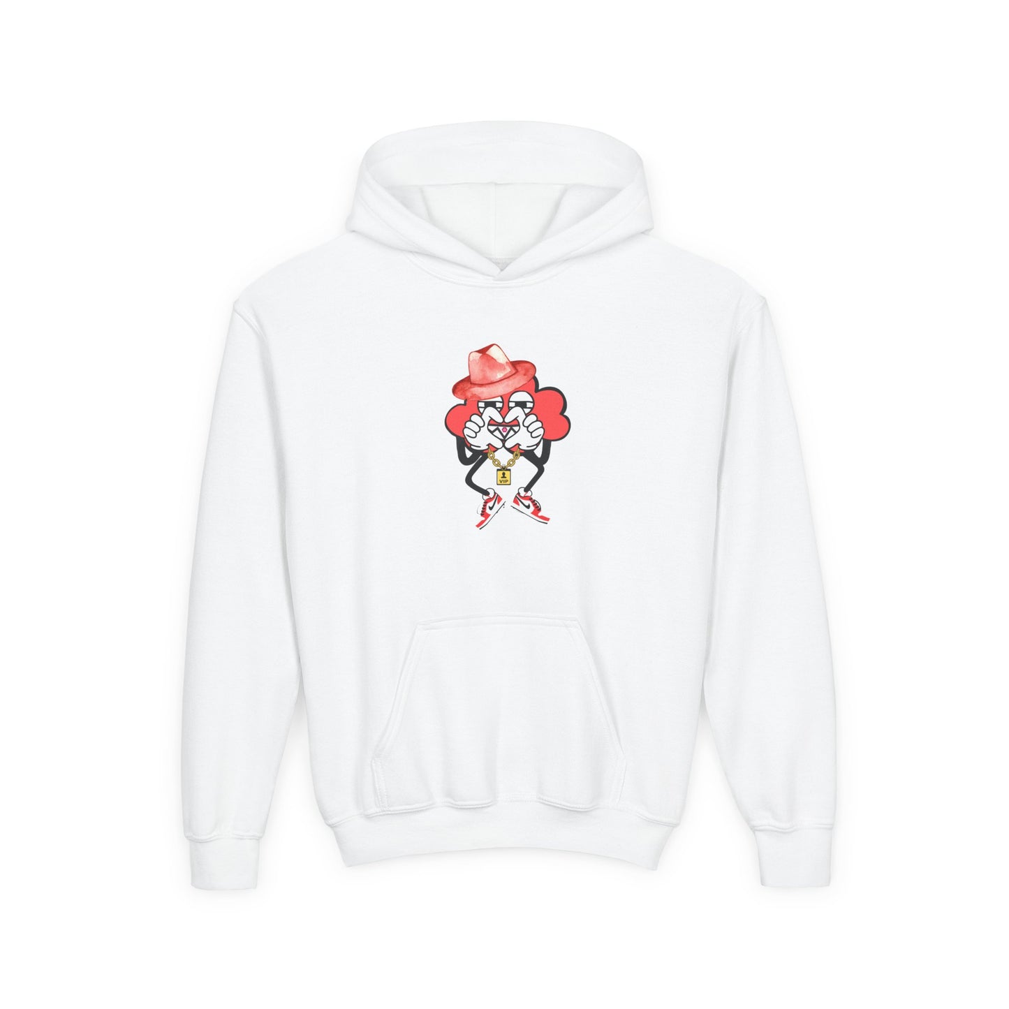 HEART HANDS SQUIDGE HOODIE - Cotton Blend