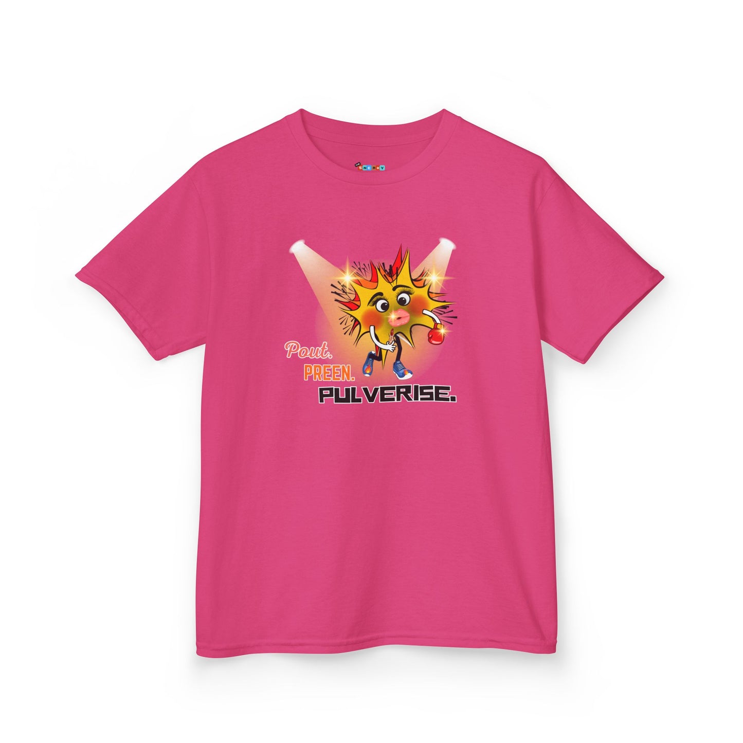 POUT. PREEN. PULVERISE. Kid's Tee - Cotton