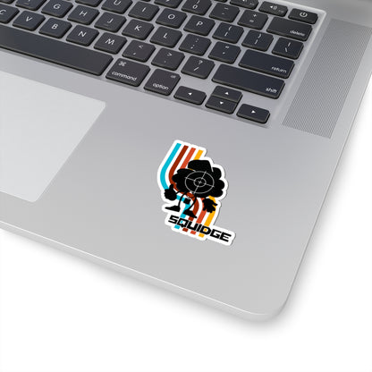 The Kiss-Cut RAINBOW WAVE SQUIDGE STICKER - 3 sizes