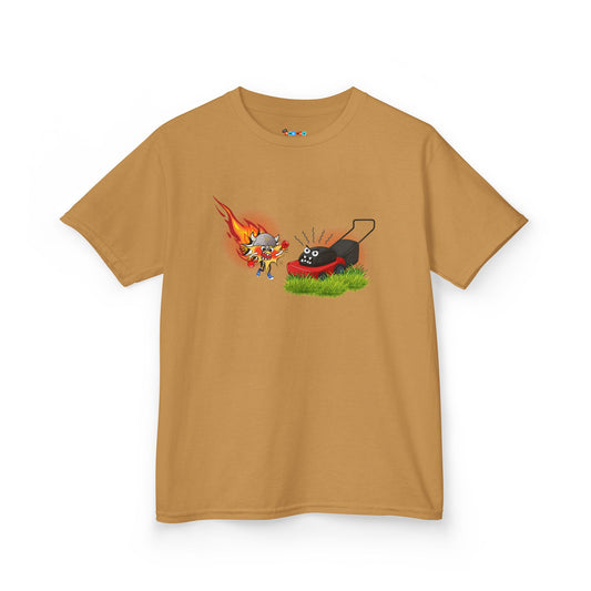 WALLYBANG VS MOWER Kid's Tee - Cotton