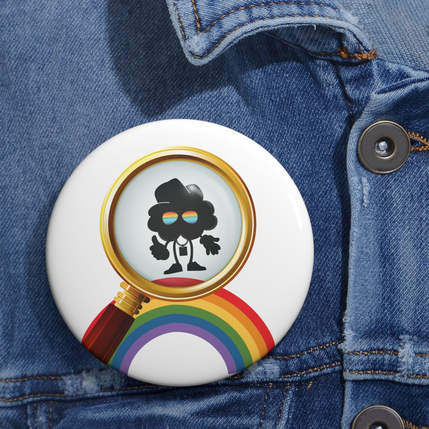 🔍 Limited Edition - RAINBOW SQUIDGE BUTTON
