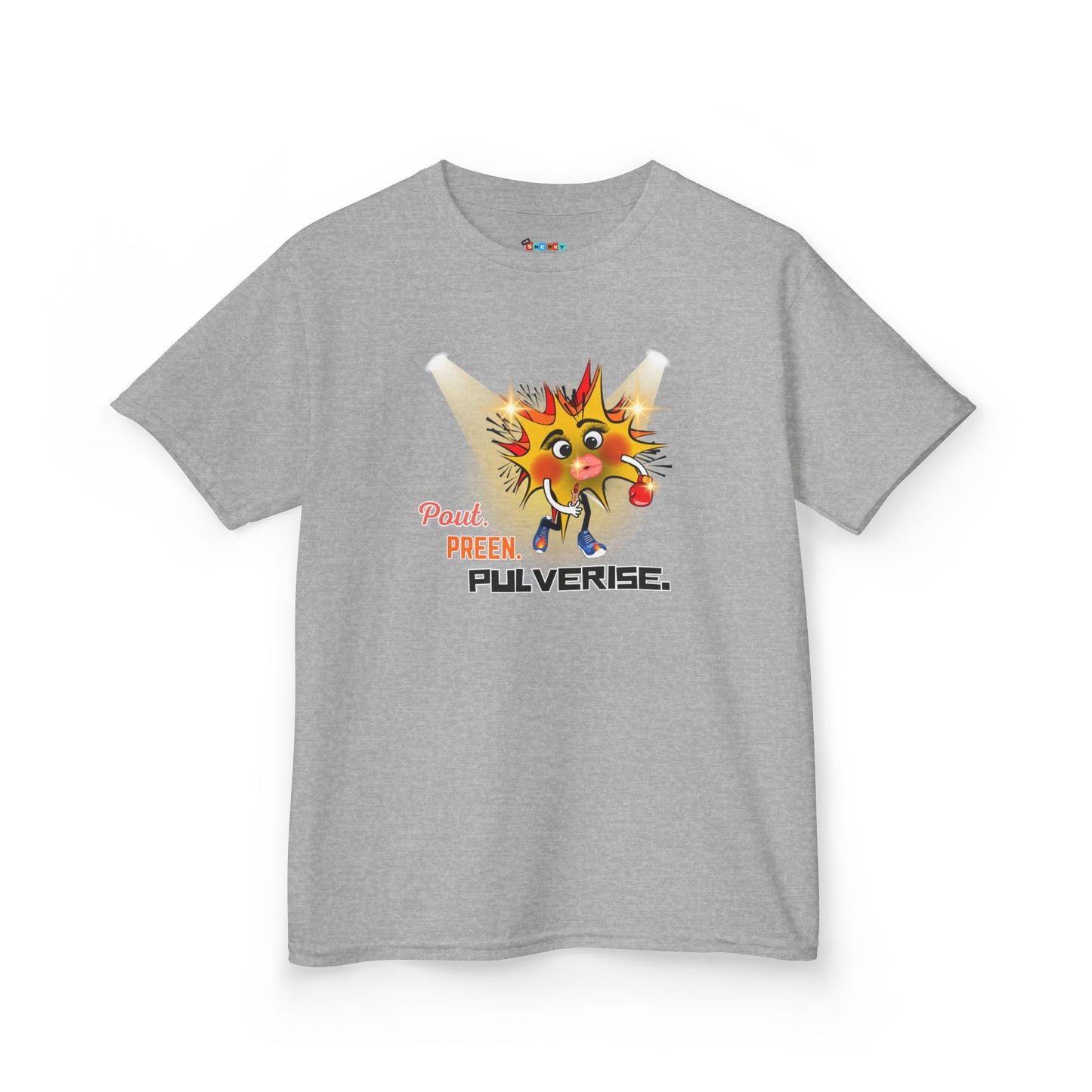 POUT. PREEN. PULVERISE. Kid's Tee - Cotton