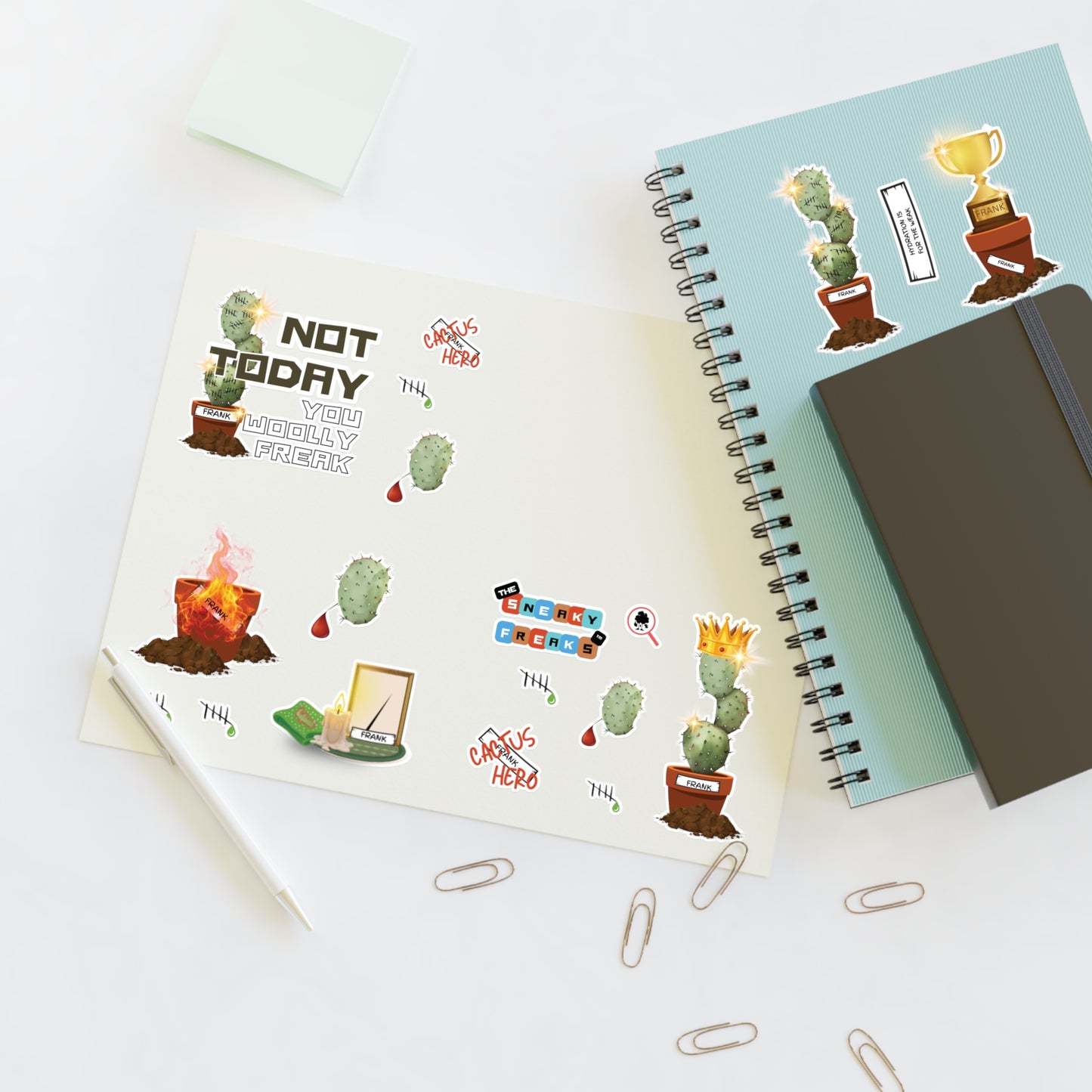 Honorary FRANK the HERO CACTUS STICKER SHEET