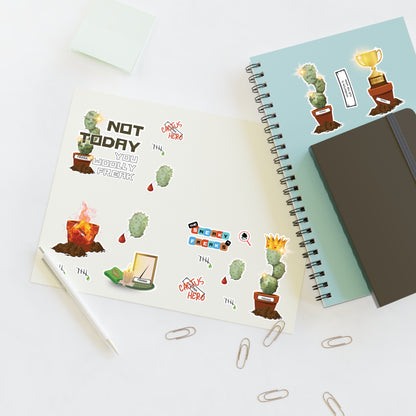 Honorary FRANK the HERO CACTUS STICKER SHEET