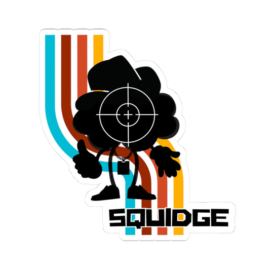 The Kiss-Cut RAINBOW WAVE SQUIDGE STICKER - 3 sizes