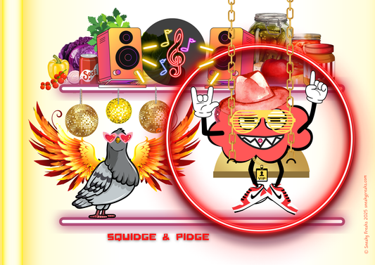 Freaky Printable - Squidge & Pidge in the Fridge Mini-Poster (A4)